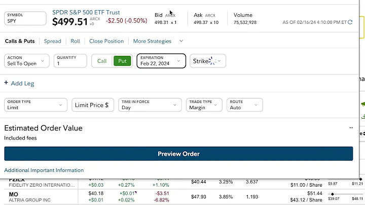 How to Sell CASH SECURED PUTS in Fidelity in UNDER 1 MINUTE