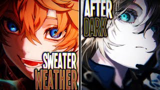 Nightcore → After Dark x Sweater Weather // Switching Vocals Resimi