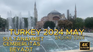 SULTANAHMET DISTRICT  CEMBERLİTAS AND BEYAZIT AROUND 4K WALKING TOUR OLD ISTANBUL CITY TOUR