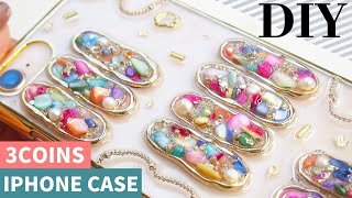 【レジン】誰でも簡単！さざれ石でスマホケース/3coinsリメイク【DIY PHONE CASE】