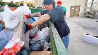 Dumpster Diving and Donating Our Finds – We Saw So Much Food Waste Today :(