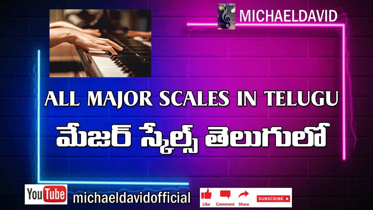 All Major scales for beginners in Telugu Piano lessons for beginners
