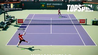 Top Spin 2K25 - Roger Federer Vs Taylor Fritz - EPIC HYPER TIE BREAK - Indian Wells Open (PS5)