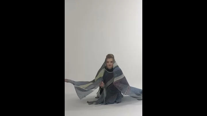 MARY JAEGER: WHISPERING TEXTILES SCARF - Stripes o...