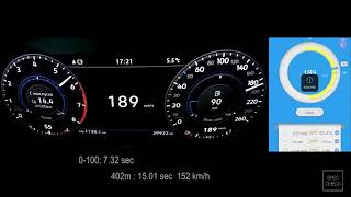 Volkswagen Atlas / Terramont 300 hp Stage 1 0-100, 100-200, 1/4 mile acceleration, dragy racelogic