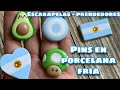 COMO HACER PRENDEDORES / PINS / BROCHES / ESCARAPELA EN PORCELANA FRIA