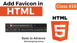 How to add favicon in html | Add icon on Title Bar in HTML | Urdu/Hindi Tutorial #16
