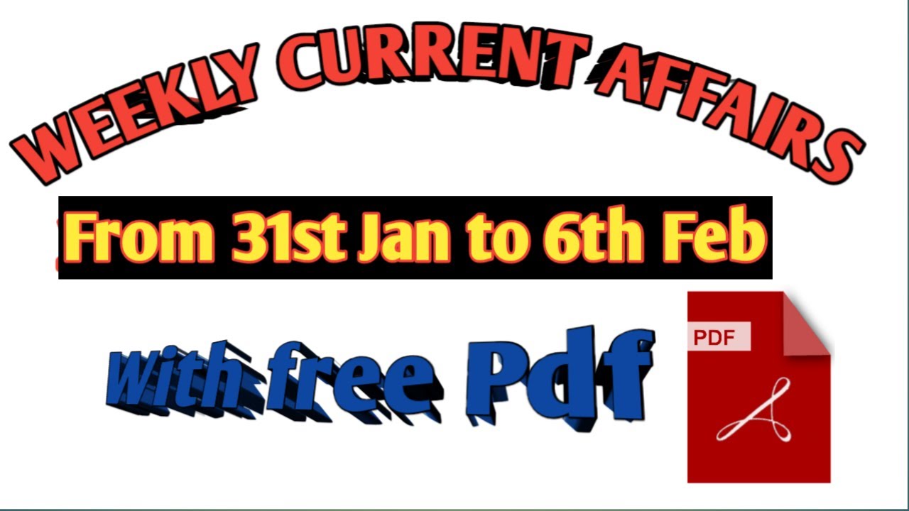Weekly current affairs in bengali, current affairs with free pdf