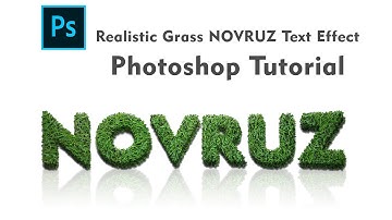 Realistic Grass NOVRUZ Text Effect - Photoshop Tutorial