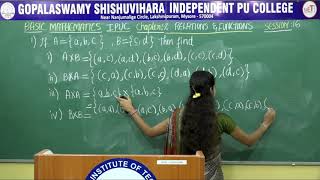 BASIC MATHS | 1st PUC | CH 02 | SETS - PRACTICAL PROBLEMS | S16