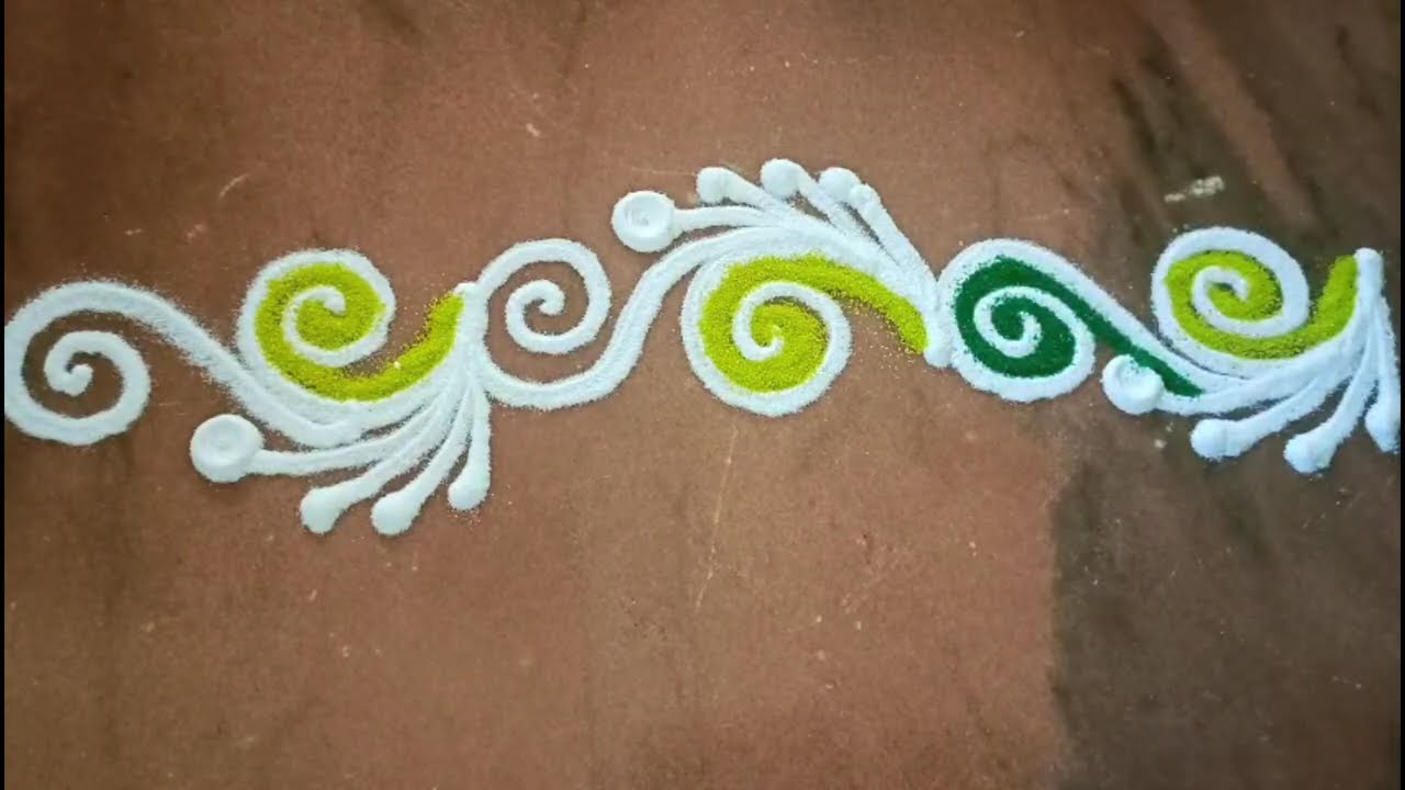 Simple & Easy Border Rangoli    #ytshorts #yt