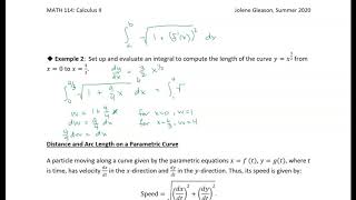 8.2iii Arc Length: Example 2