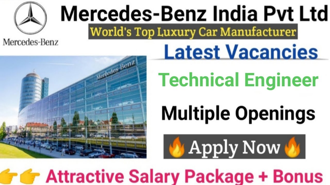 Mercedes Benz India Hiring For Technical Engineers I Mechanical Jobs I