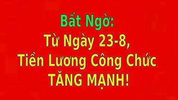 Bất Ngờ: Từ Ngày 23-8, Tiền Lương Công Chức TĂNG MẠNH!