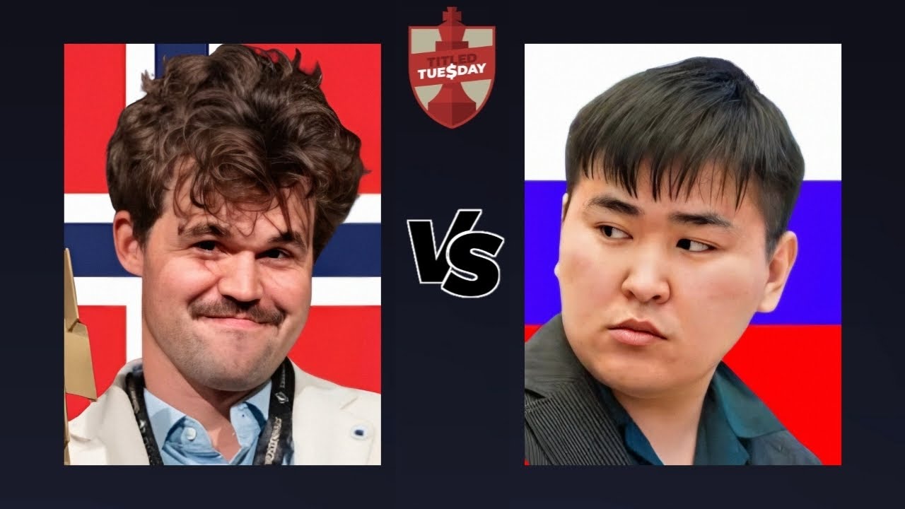 Magnus Carlsen vs Zhamsaran Tsydypov | Titled Tuesday | Chesscom