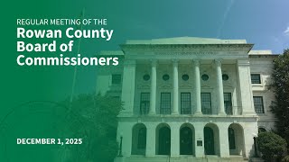 Board of Commissioners Meeting - December 1, 2025