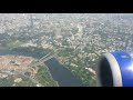 Landing at Chennai Airport, aerial view from Marina Beach