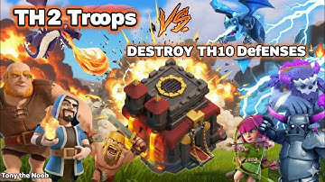 All Elixir Troops vs TH10 Defenses🔥|No Heroes, No Spells, No Dark Troops!|Clash of Clans Experiment