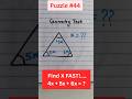 Can You Solve This Triangle? (4x, 5x, 6x) Find X Fast! 🤯 #maths #iqtest #puzzle #geometry