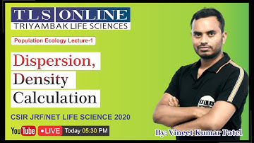 𝐋𝐞𝐜𝐭𝐮𝐫𝐞-𝟏 "𝐃𝐢𝐬𝐩𝐞𝐫𝐬𝐢𝐨𝐧, 𝐃𝐞𝐧𝐬𝐢𝐭𝐲 𝐂𝐚𝐥𝐜𝐮𝐥𝐚𝐭𝐢𝐨𝐧" (𝐏𝐨𝐩𝐮𝐥𝐚𝐭𝐢𝐨𝐧 𝐄𝐜𝐨𝐥𝐨𝐠𝐲)
