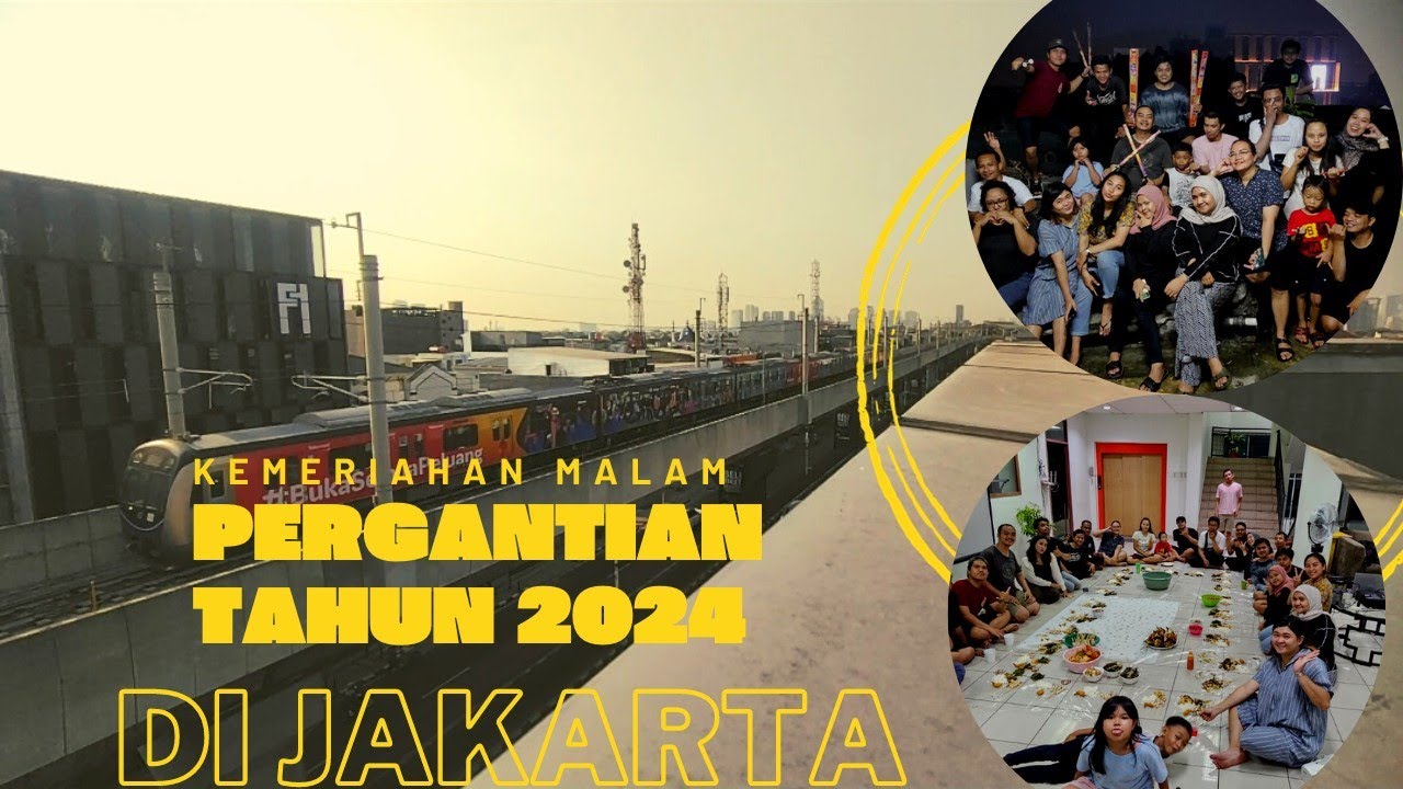 Suasana Perayaan Malam Tahun Baru 2024 Di Wilayah Tangerang - Dki Jakarta!! Kereta MRT Jakarta