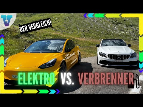 Tesla Model 3 Perf. vs. Mercedes AMG C63S - Strom gegen Benzin! [Deutsch 4K] | Vision E Drive Nr.173