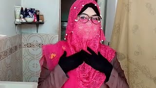 #niqab hijab bondage |tight niqab 💙💜(1)