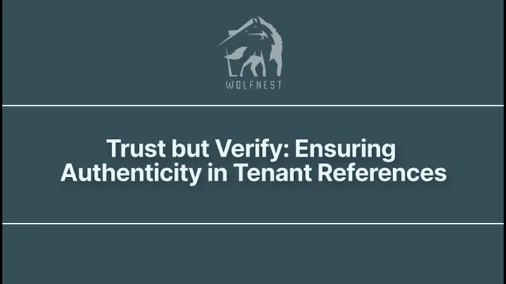 Trust but Verify  Ensuring Authenticity in Tenant References