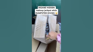 Wait until you see what I found in this dumpster.. #dumpster #dumpsterdiving #makeup #haul