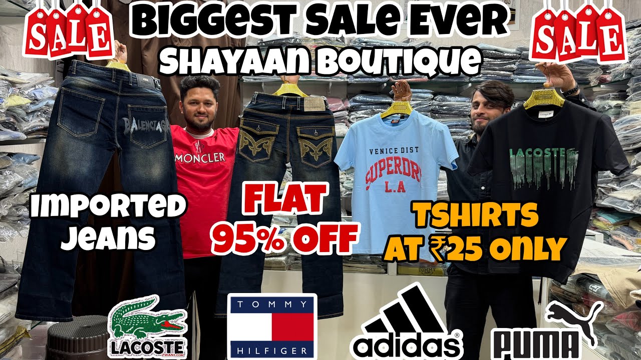 Biggest Sale Ever 🔥 | ₹25 Me Branded Tshirts,Imported Jeans,Shirts | Branded Clothes in Mumbai