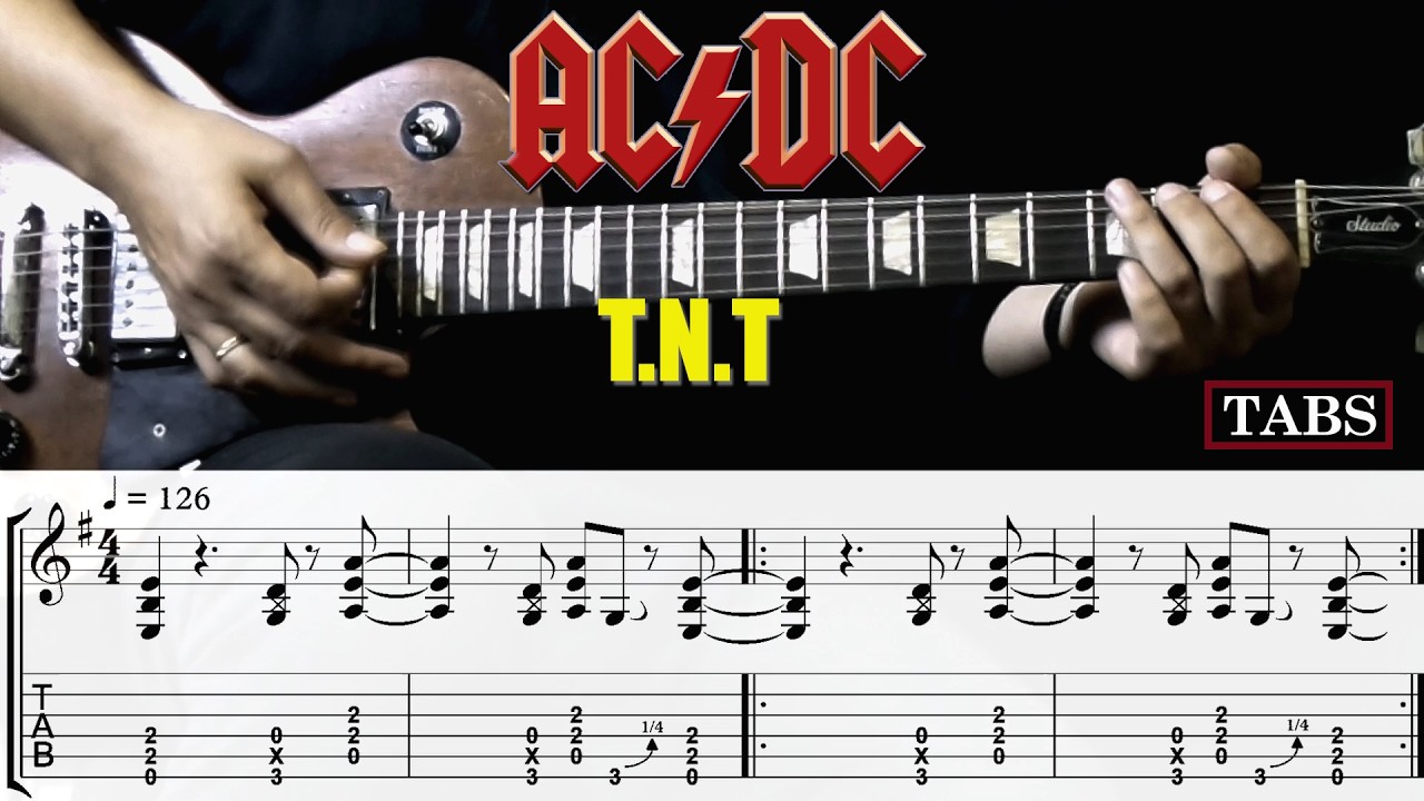 AC/DC - T.N.T. | Guitar Riff Tutorial + TAB - YouTube