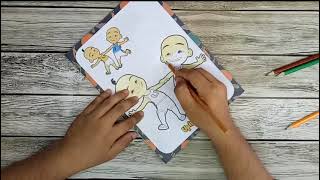 mewarna Upin dan Ipin menggunakan pensil warna.. mewarna Upin dan Ipin menggunakan pensil warna..