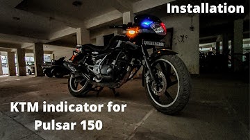 KTM style indicator for Pulsar 150😍 || universe led light  indicator || for all bikes