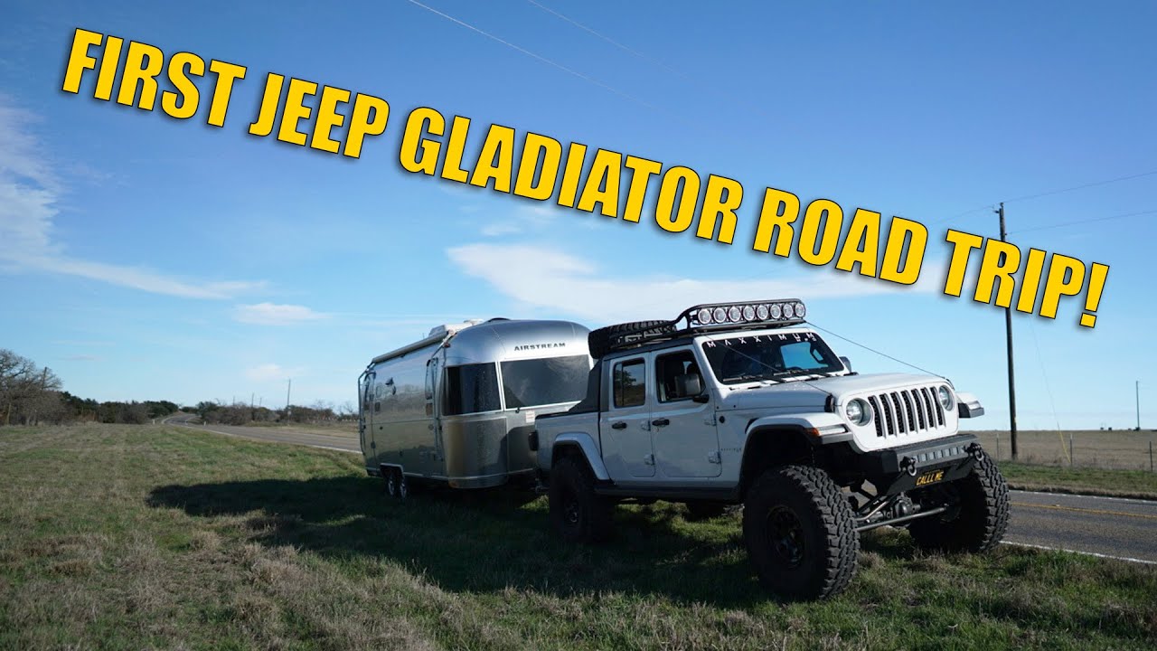 We Tow The Airstream With The Jeep Gladiator 4000 Miles To Get A New Hood  For The Corvair - YouTube