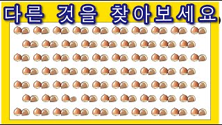 【틀린그림찾기】다른 것을 찾아보세요.두뇌활동 추천 동영상 게임! 쉬운 문제부터 어려운 문제까지#13-2