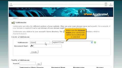 Hostsary.com Cpanel Video - How to create a sub domain in cPanel