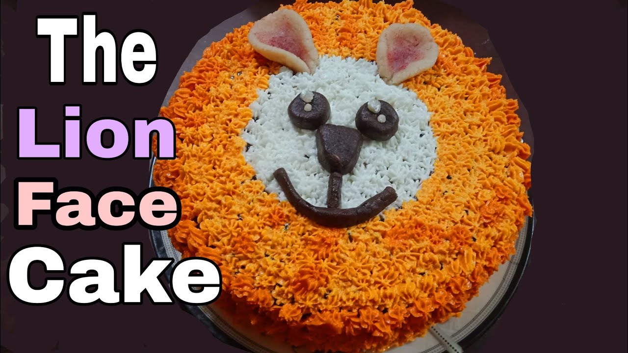 Lion Face Cake for birthday party Easy to decorate