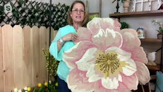Plow & Hearth Floral Shaped Throw Rug on QVC