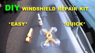 DIY WINDSHIELD REPAIR FILLING CRACK \/ CHIP (Windshield Repair Kit)
