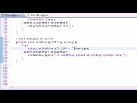 Intermediate Java Tutorial 056 Sending Messages to the Server - YouTube