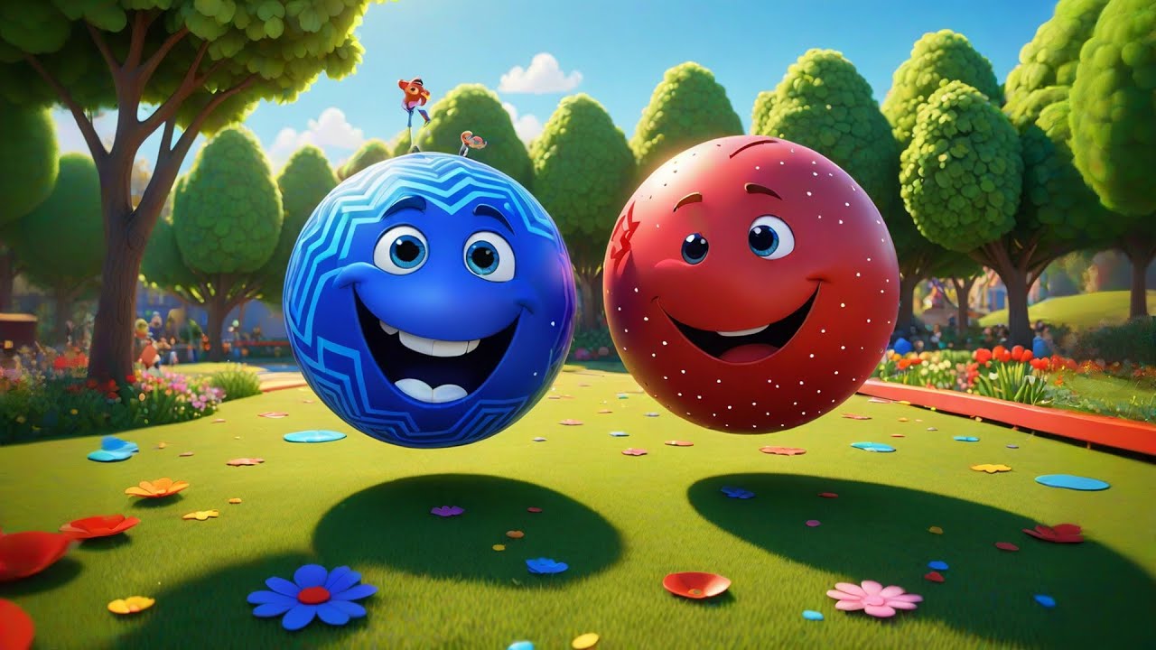 Five Bouncing Balls Make a Rhyme | Fun Counting Song for Kids | Nursery Rhymes and Baby Songs