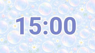15-Minute Spring Bubble Timer 🫧🌸 – Calm & Relaxing Focus Time Wealth