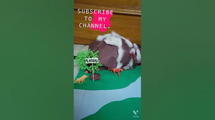 Model of different landforms/Mountains, hill, plateau, plain making/school project/kids fun activity