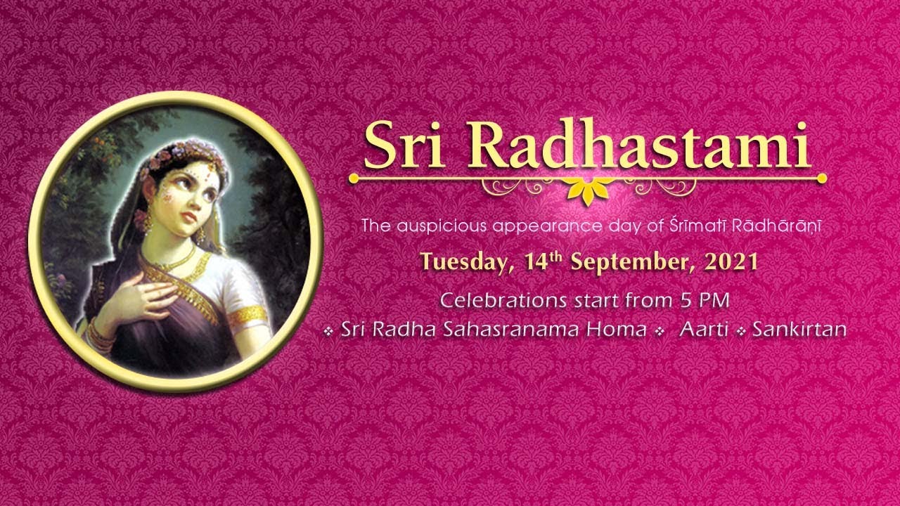 Sri Radhastami | Sri Radha Sahasranama Homa | 14.09.2021 - YouTube