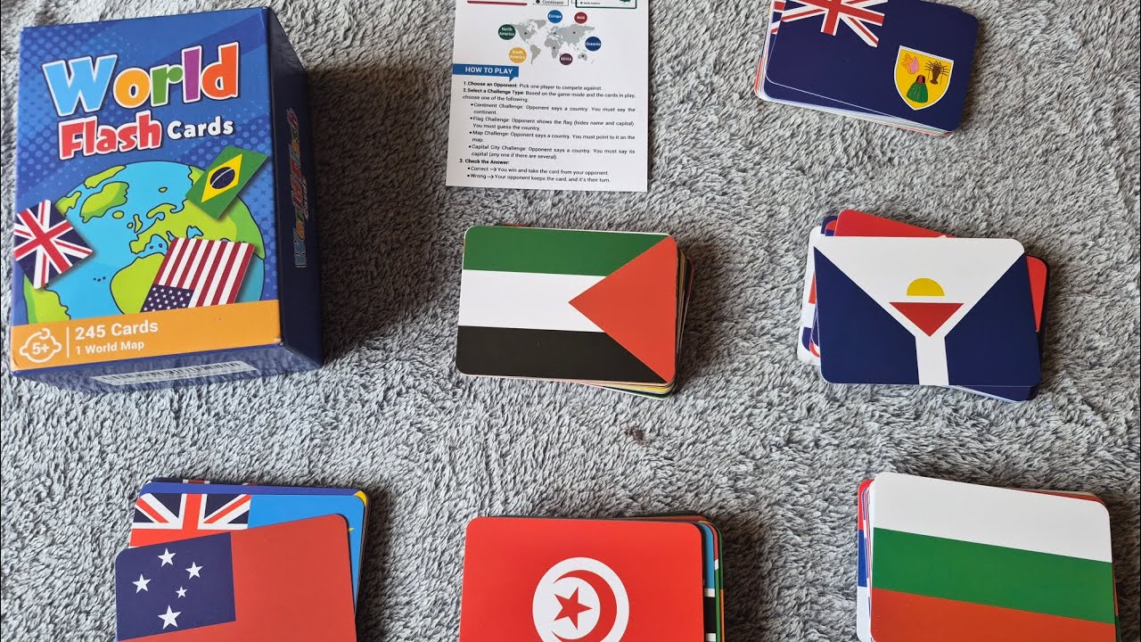 World 🌎 flash cards #game #travel #games #gameunboxing #unboxing #unpacking #flag #flashcards 