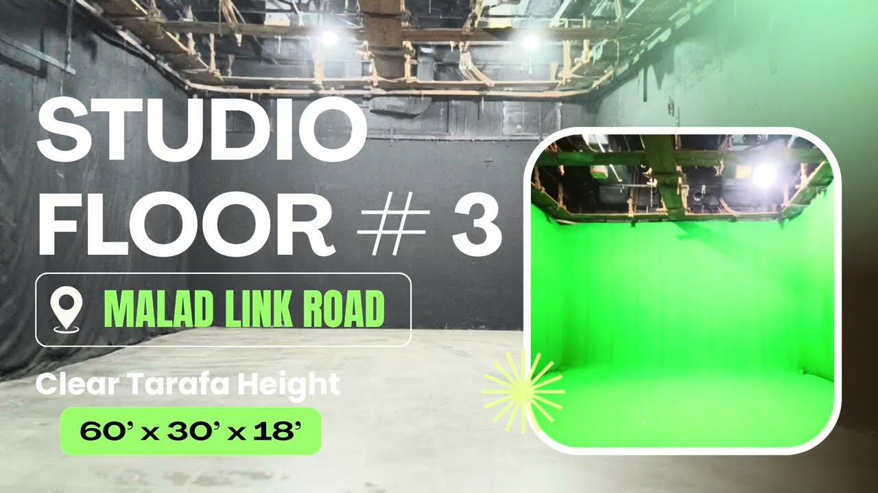 Studio Floor #3 | Fully Air-Conditioned & Soundproof Chroma cum Regular Studio Floor at Malad-Mumbai