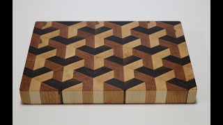 Making Awesome 3D End Grain Cutting Board Tutorial.