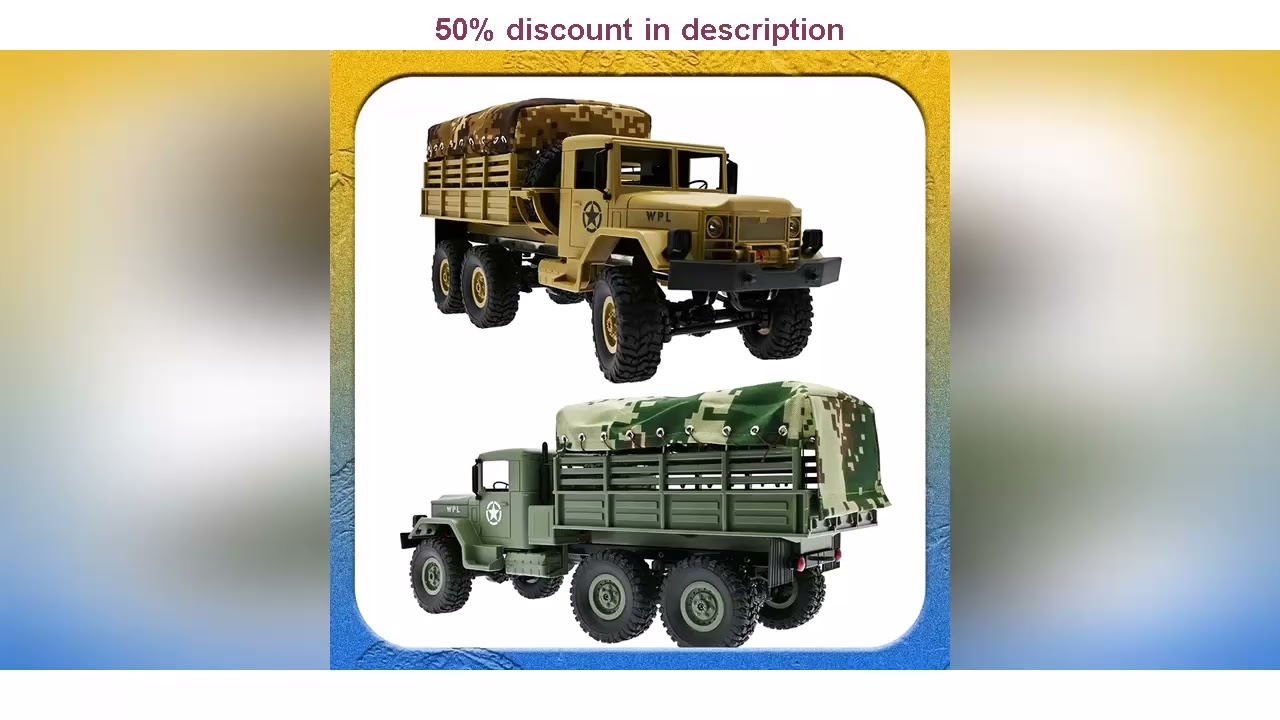 Latest Products You Must Know! Wpl Naughty Dragon B16 1 6wd Military Truck With Canvas Rc Car Cli