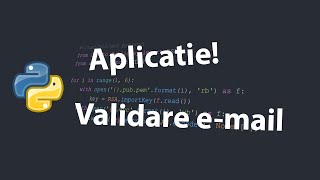 Cum sa VALIDEZI o adresa E-MAIL in Python -  tutorial pentru incepatori #5