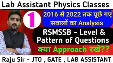 Class-1 | Lab Assistant 2024 Physics | Syllabus पर आसान भाषा में चर्चा | Physics By Raju Sir